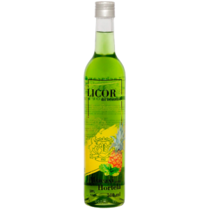 licor fino de abacaxi co hortelã