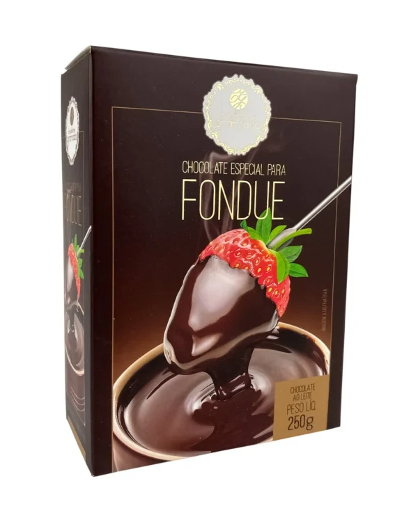 Caixa de Chocolate ao Leite para Fondue – 250g