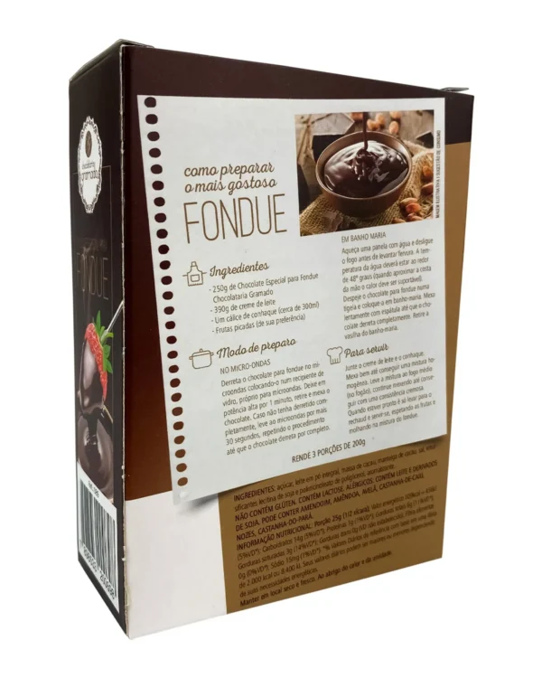 Caixa de Chocolate ao Leite para Fondue – 250g - Image 2